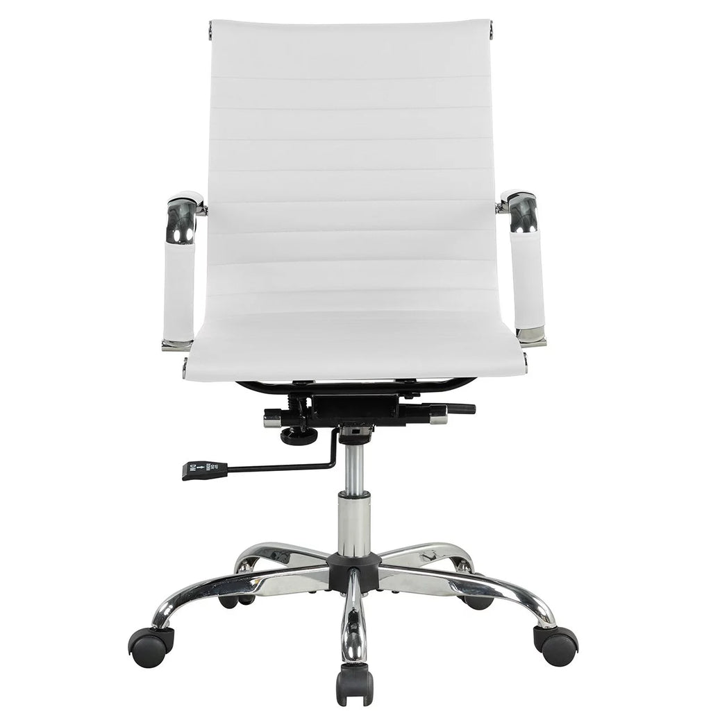 White PU Leather Office Chair Q9809