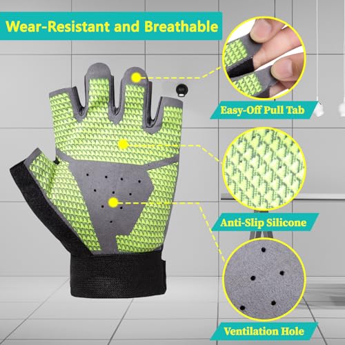 Breathable Lightweight Fingerless Workout Gloves I53471