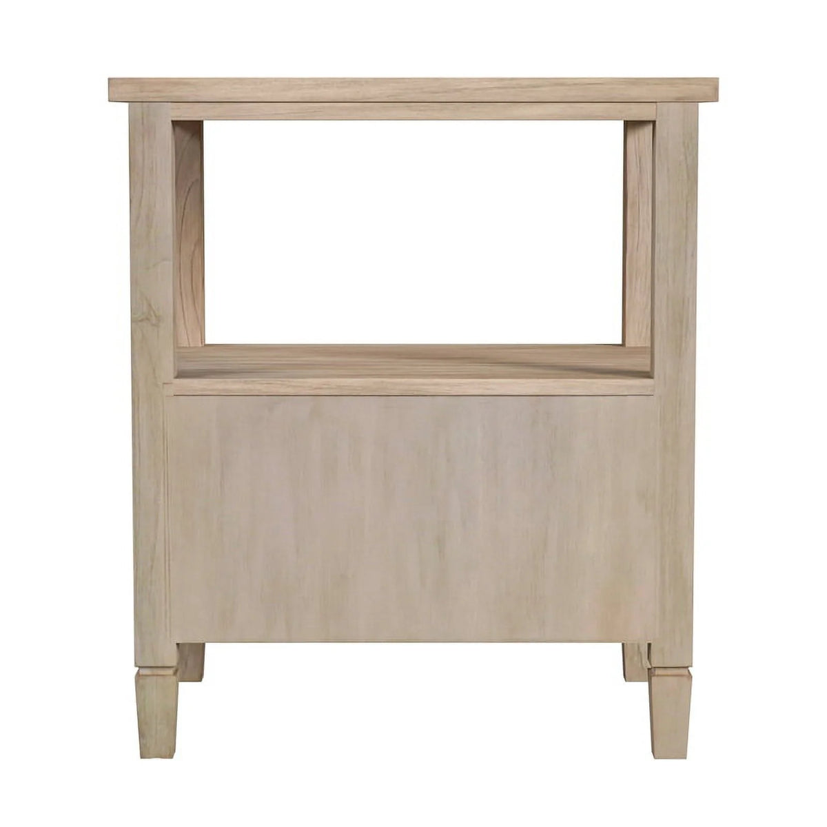 1 Drawer Cane and Wood Nightstand J8119