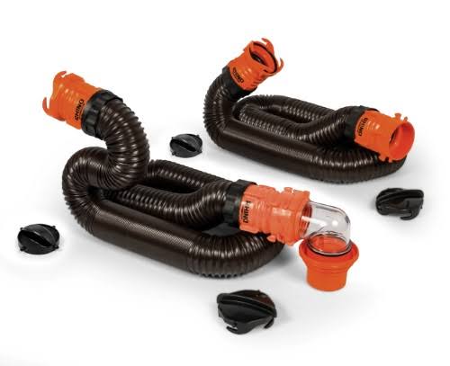 20ft RV Sewer Hose Kit with Swivel Fitting and 4-in-1 Dump Station Fitting S90262