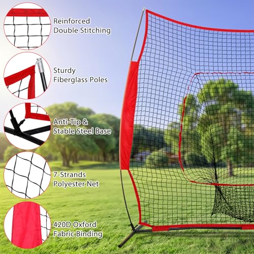 7'x7' Baseball Softball Practice Net with Carry Bag B61380