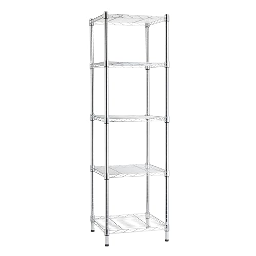 3-Shelf Adjustable Steel Wire Rack Shelving, Black X2975