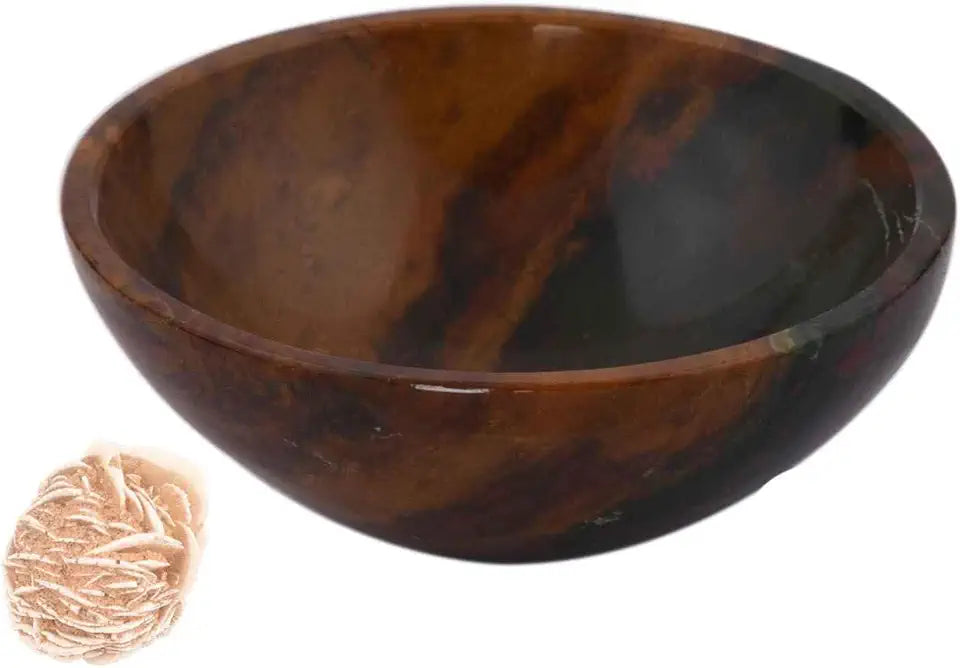 Handmade Carved Blood Stone Bowl 2.25 Inches U237799