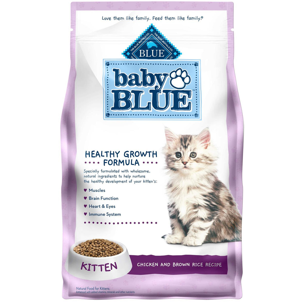 Chicken and Brown Rice Kitten Dry Cat Food K819104