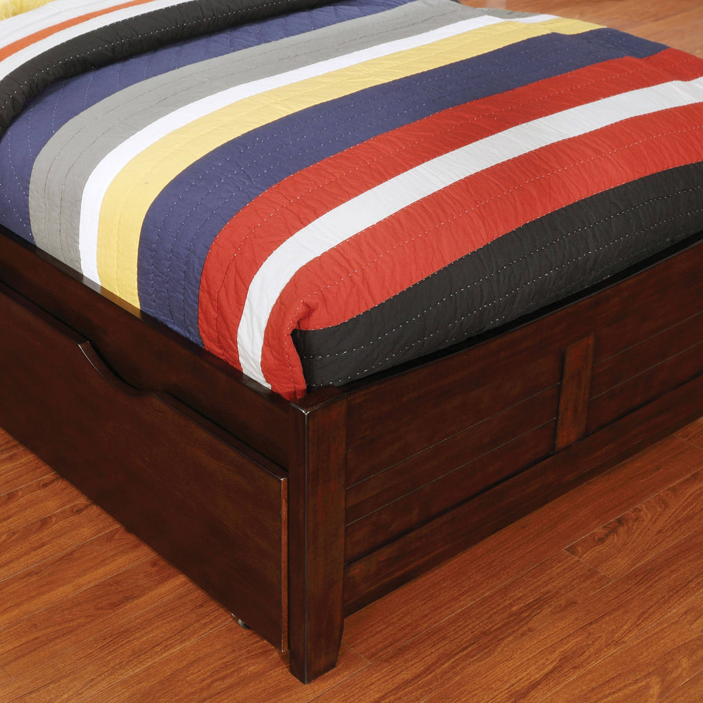 White Full Planked Bed K274950