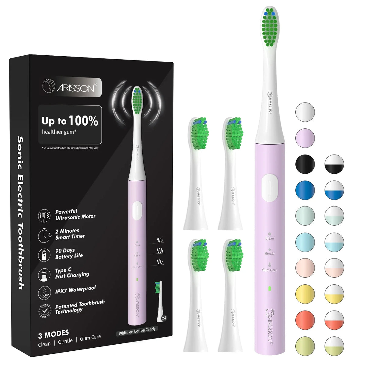Sonic Electric Toothbrush with 2 Mins Smart Timer J352