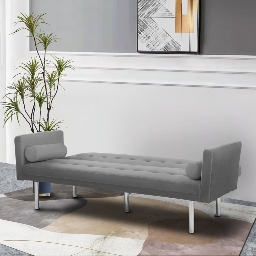 Pink Velvet Convertible Sofa Sleeper Sofa L804812