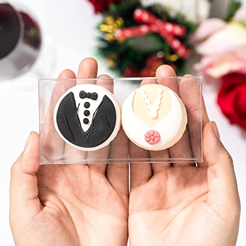 100 Pack 3x3x3 Inch Clear Gift Boxes F562044