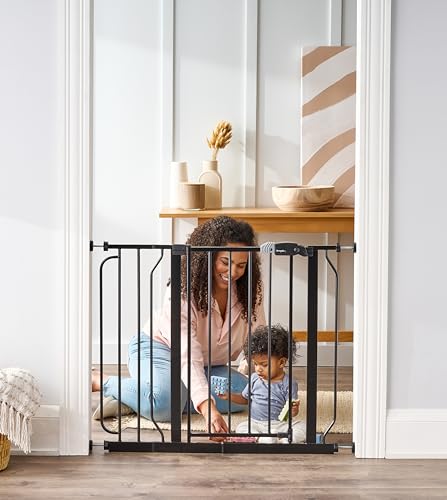 38.5-Inch Wide Walk Thru Baby Gate with Extension Kit E669