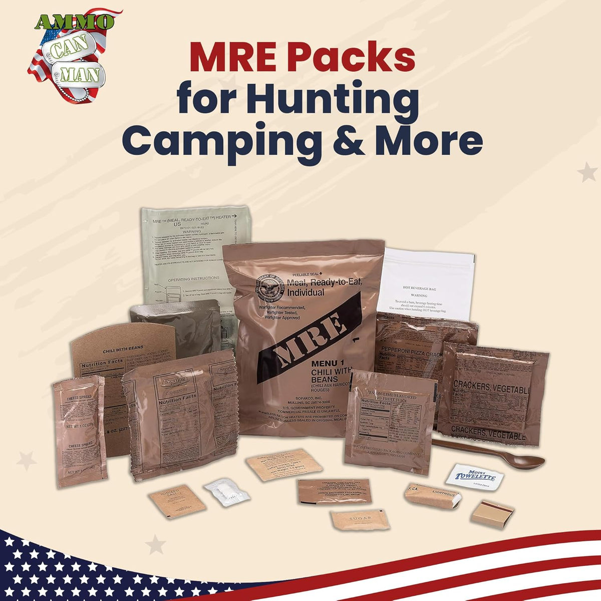 12ct US Military Surplus MRE Meals Ready to Eat L89677