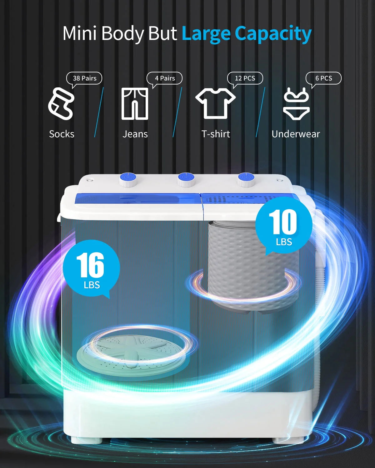 26LBS Portable Twin Tub Washing Machine O88173