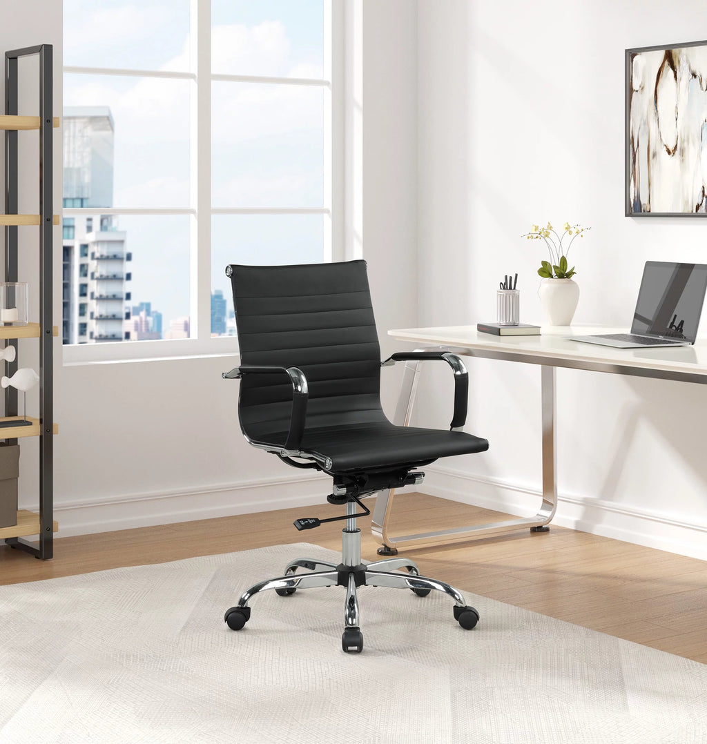 White PU Leather Office Chair Q9809