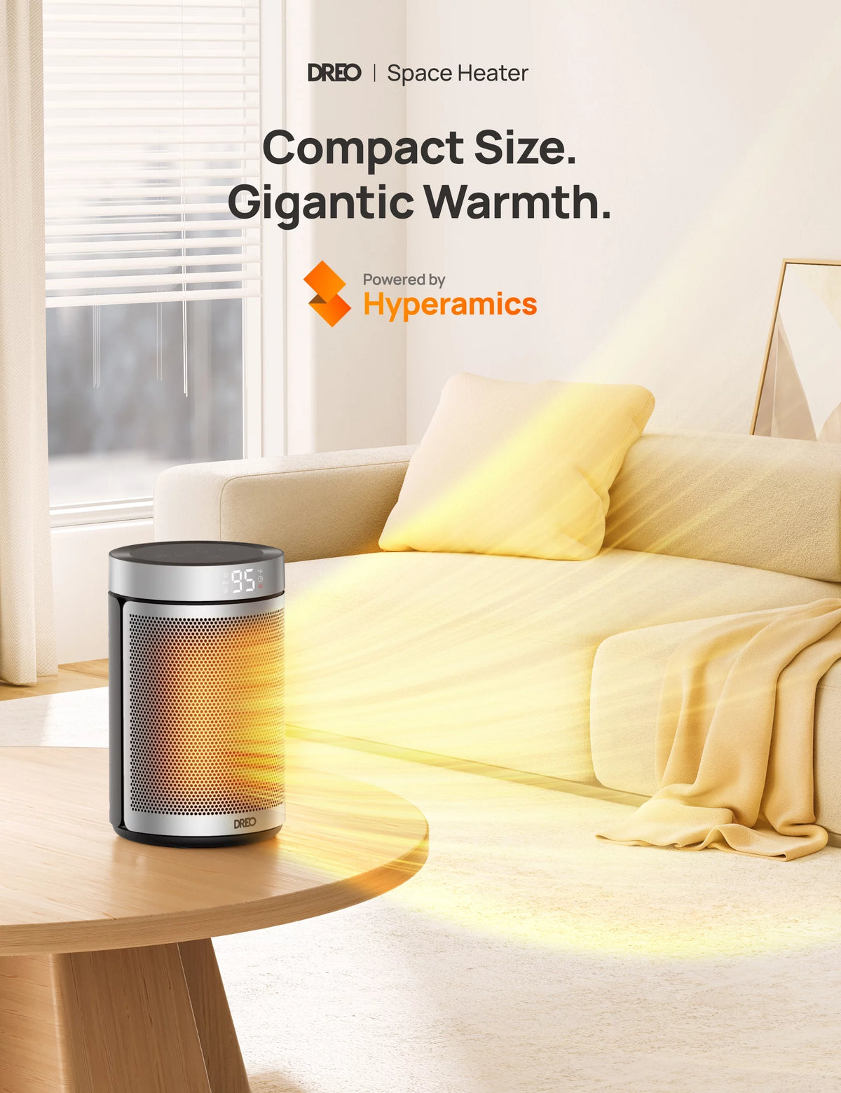 Portable 1500W PTC Ceramic Electric Space Heater F956915