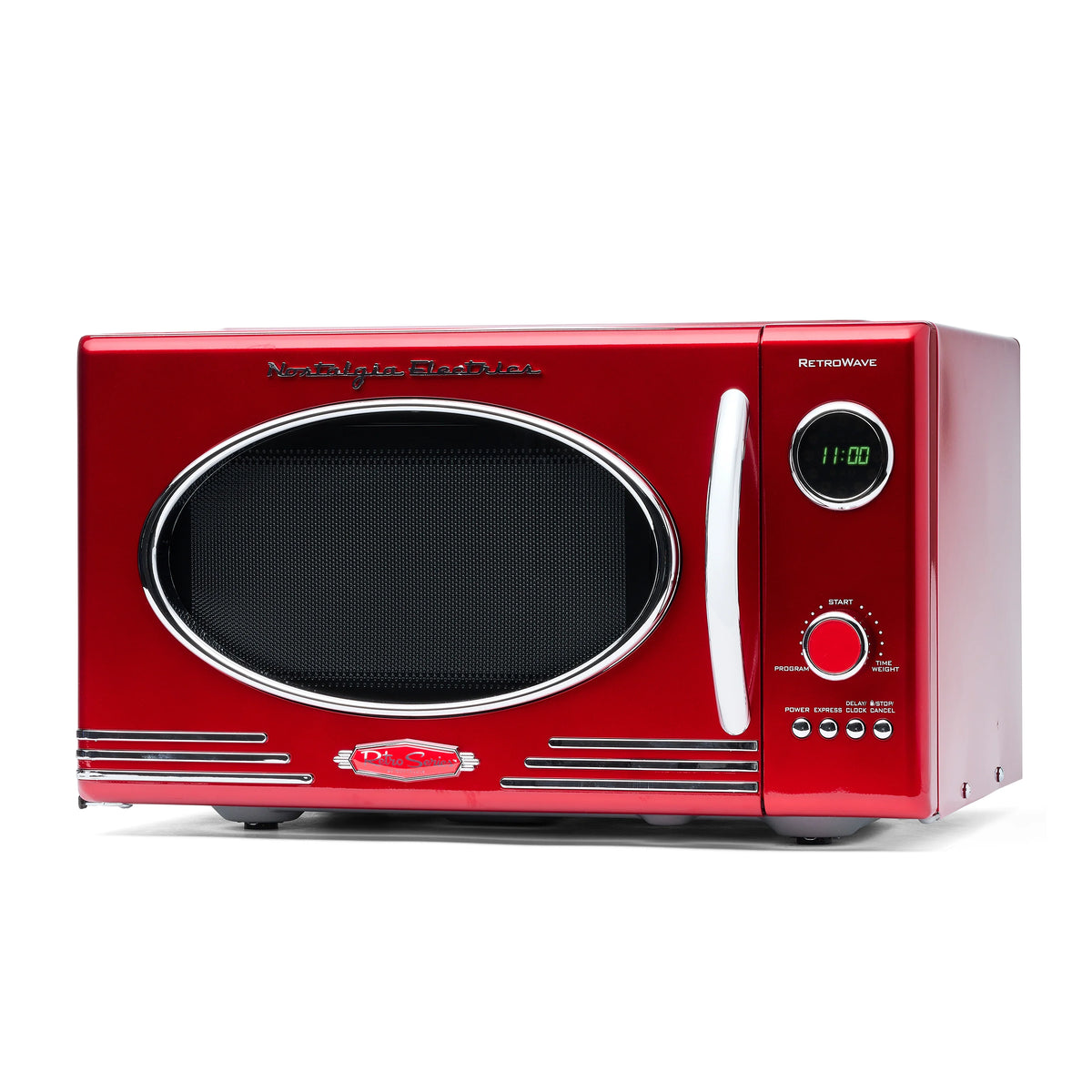 0.9 Cubic Foot 800-Watt Retro Red Countertop Microwave Oven M420