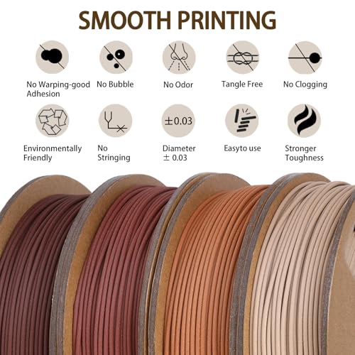 Matte Rainbow 3D PLA Printer Filament 1.75 mm 1kg X24211