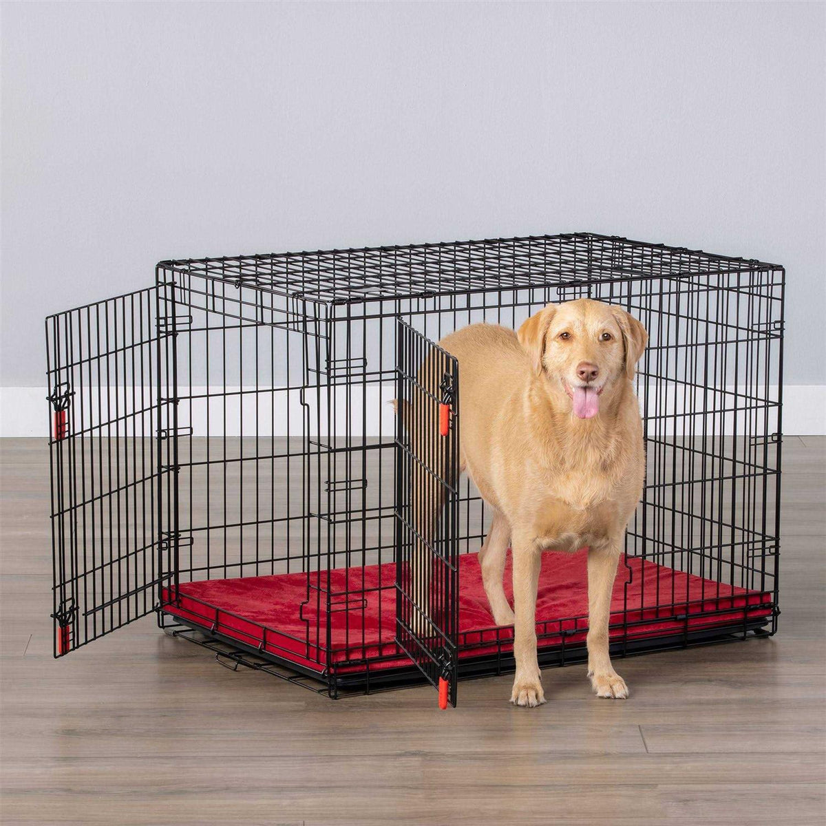 Double Door Wire Dog Crate with Divider Panel Y23527