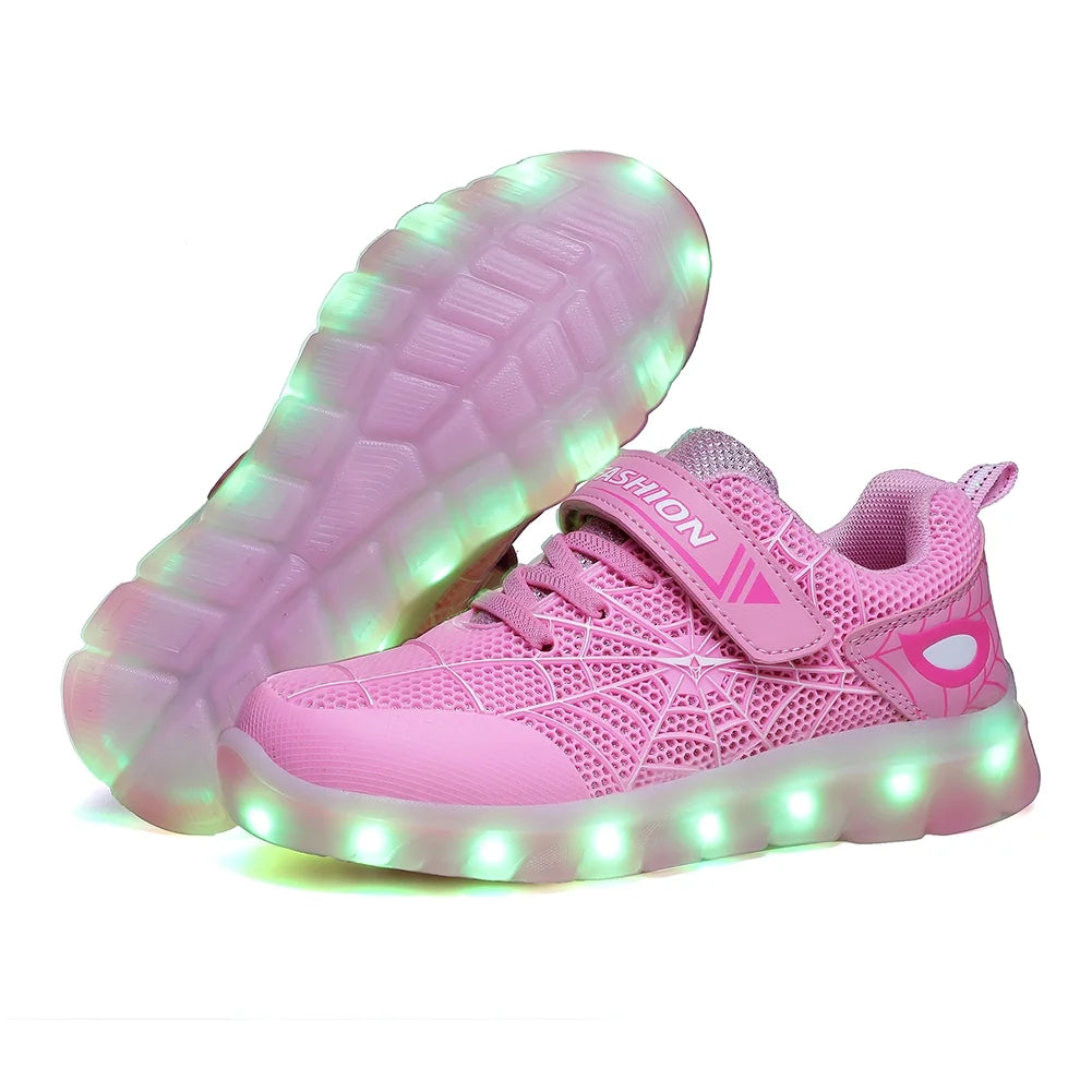 Light Up Shoes (Little Kid 12.5M, Pink/White) E88697