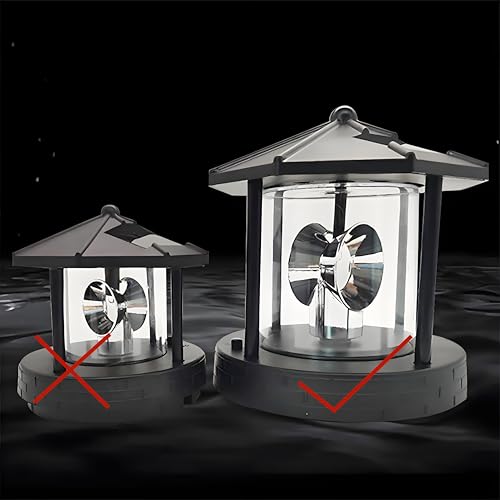 Solar LED Rotating Lighthouse Lamp 15 * 15 * 17cm L7580