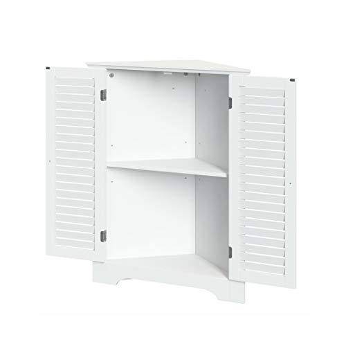 White 3-Shelf Corner Cabinet H992