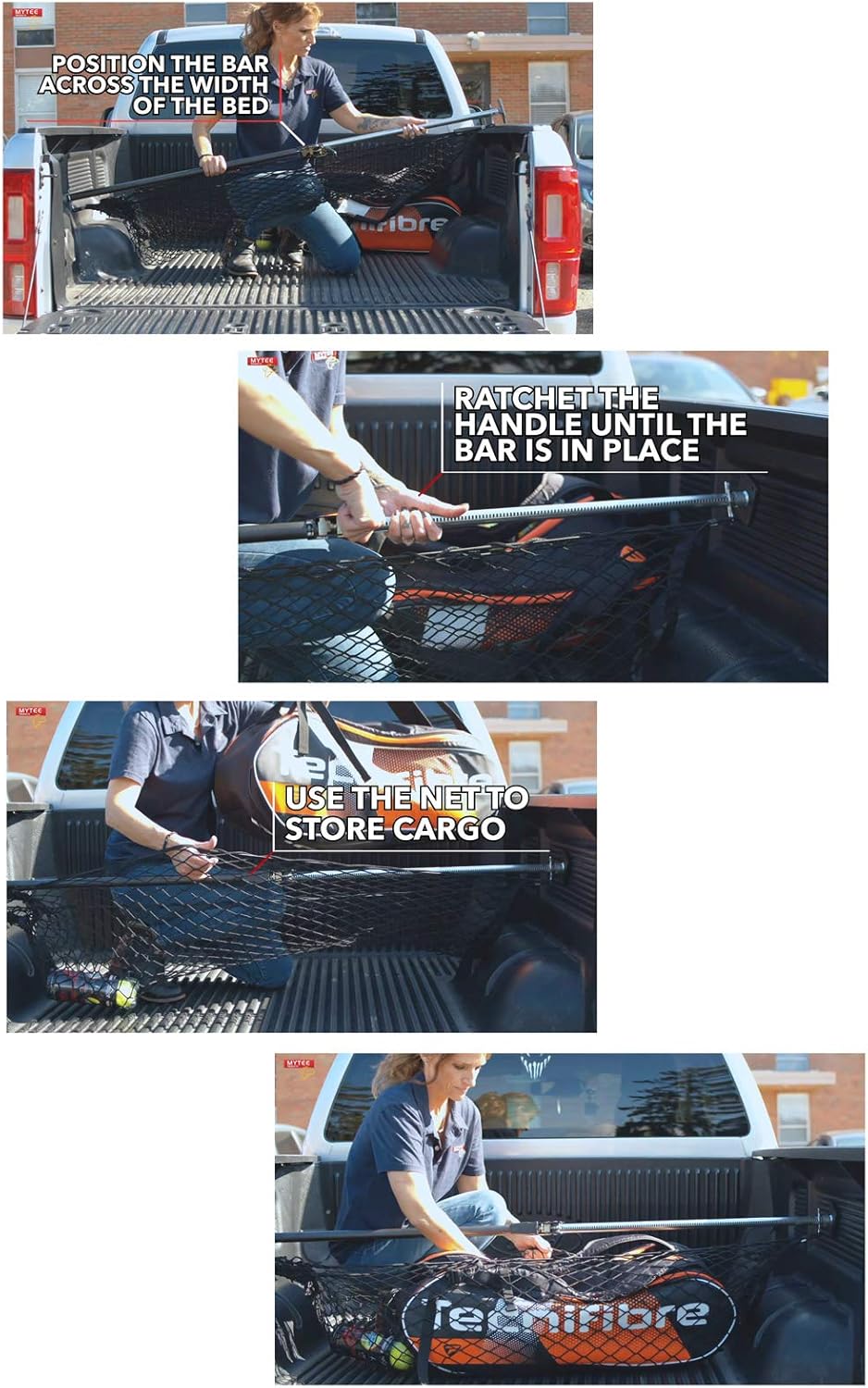 Adjustable 40 - 70 Cargo Bar with Storage Net, 2 Pack F7299