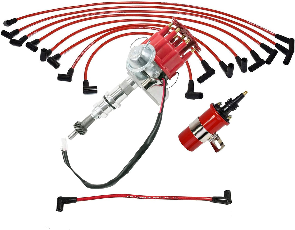 Complete Distributor Compatible with Ford Windsor V8 Small Block SBF Blue Cap S23364