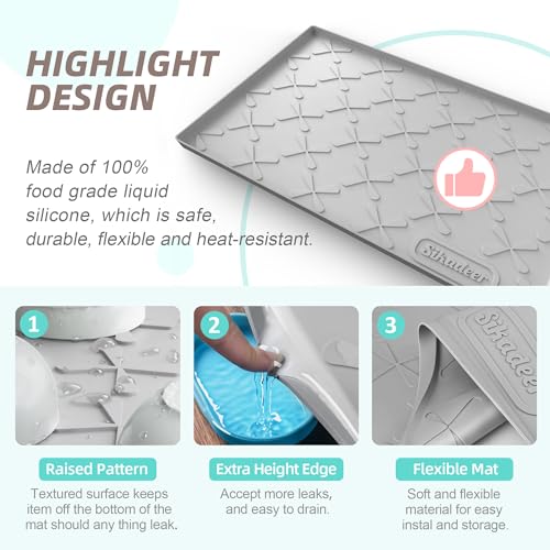 25" x 22" Silicone Cabinet Liner with Raised Edge N374921
