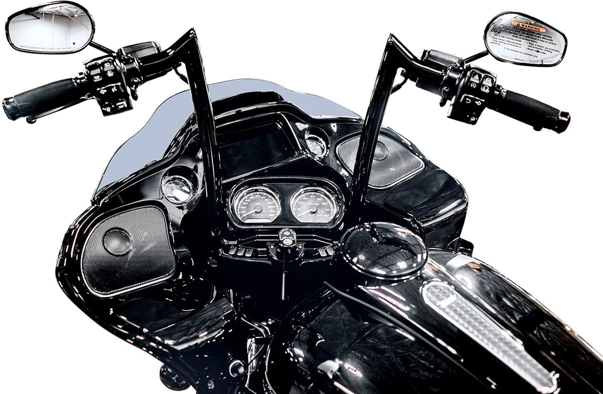 1 1/4 Inch 14 Inch Rise Gloss Black Ape Hanger Handlebars A66016