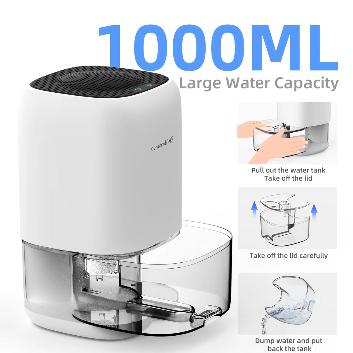 Portable Ultra Quiet Dehumidifier with Automatic Defrosting M147631