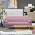 Pink Velvet Convertible Sofa Sleeper Sofa L804812