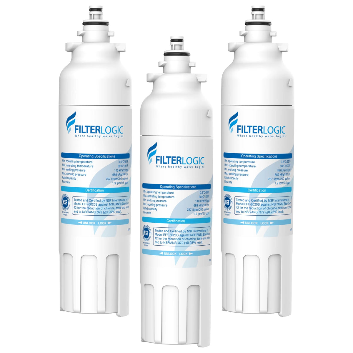 Refrigerator Water Filter (Pack of 3) V585059