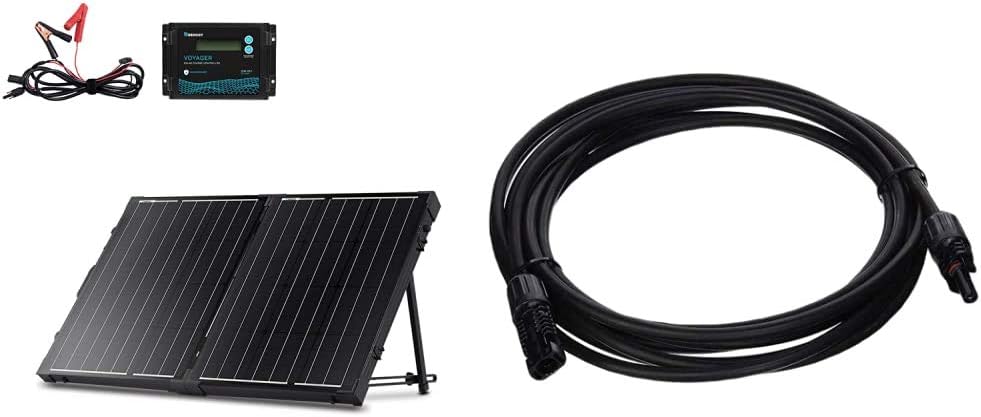 100 Watt 12 Volt Monocrystalline Portable Foldable Solar Panel Suitcase with Waterproof 20A Charger Controller Q5377