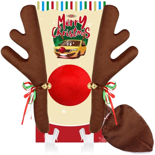 Car Reindeer Antler Kit Nose and Tail Christmas Decoration Set B379131