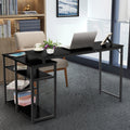 L-Shaped Computer Desk with Storage Shelves W29123
