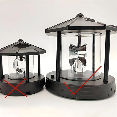 Solar LED Rotating Lighthouse Lamp 15 * 15 * 17cm L7580