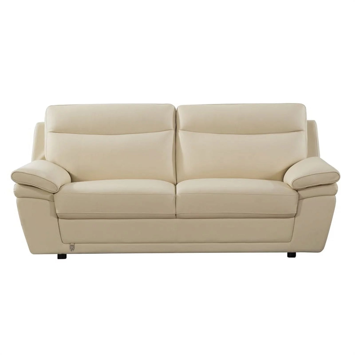Cream Color Italian Leather Sofa A6002