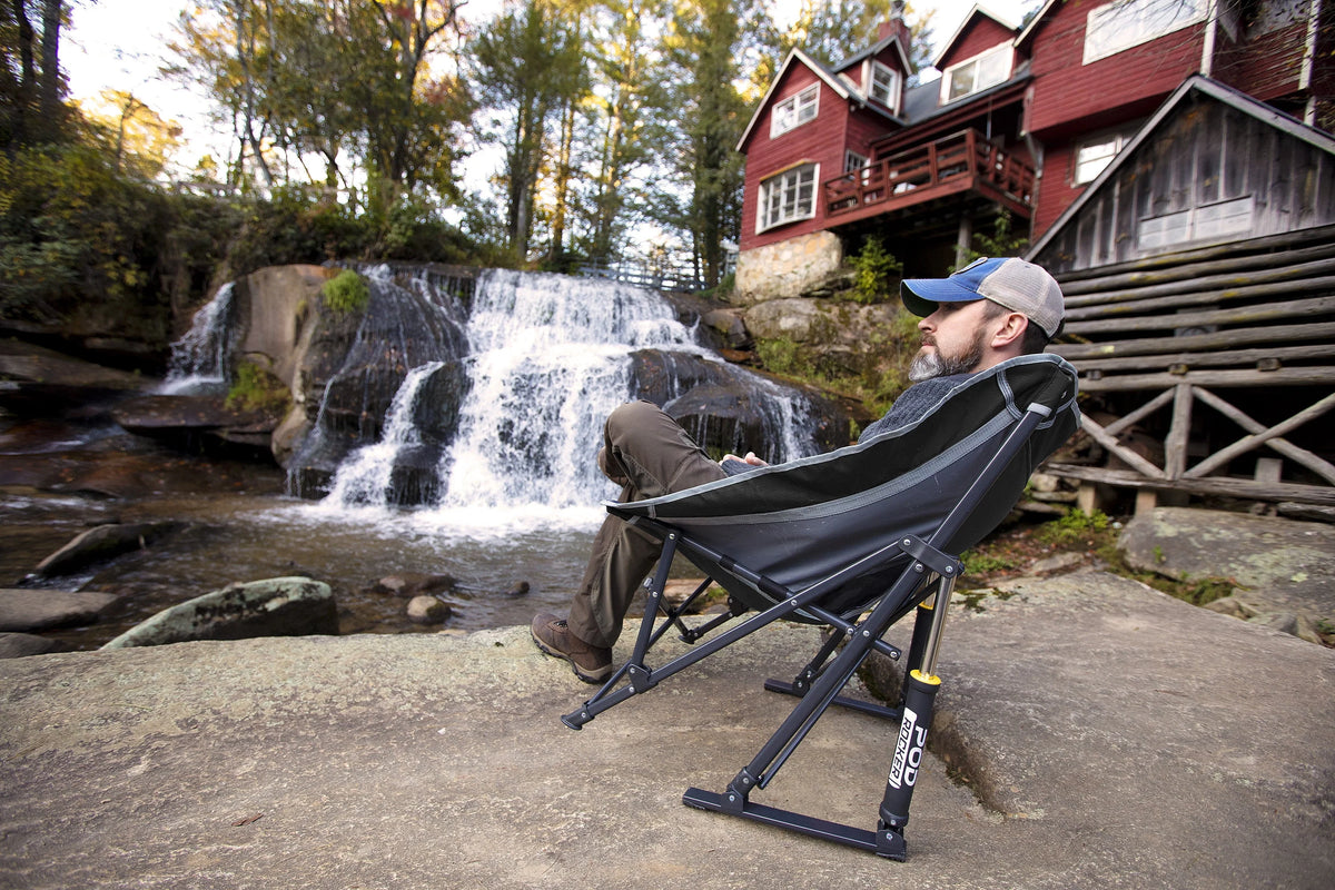 Black Portable Folding Camping Chair T36534