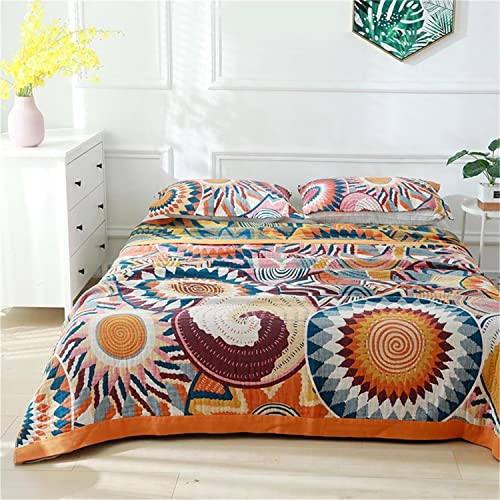 100% Cotton KnitWoven Throw Blanket 78''Wx 90''L F5056