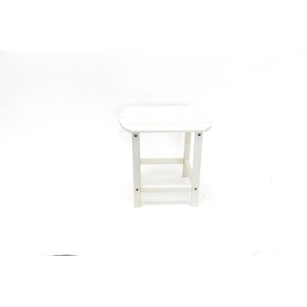 White Folding Adirondack Chair and Table Set U590805