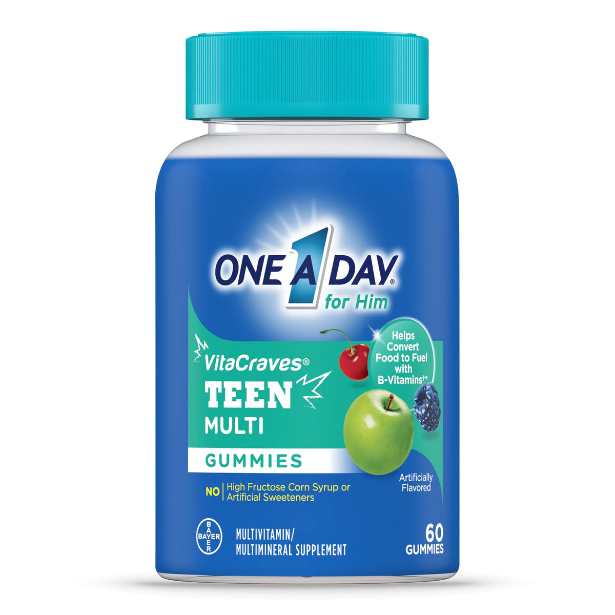 Teen Multivitamin Gummies with Vitamin A, C, D, E and Zinc, 60 Count F981466