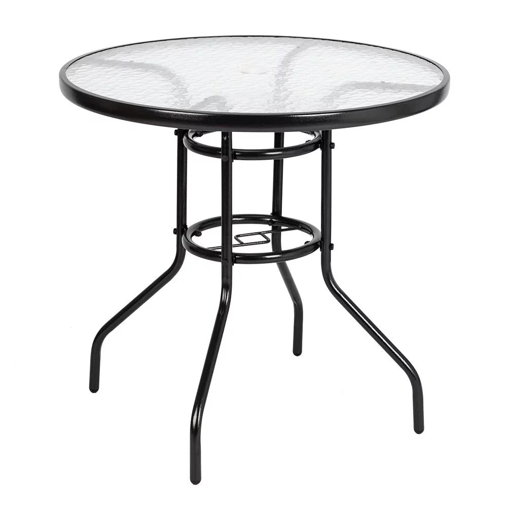 Round Glass Outdoor Dining Table P51199