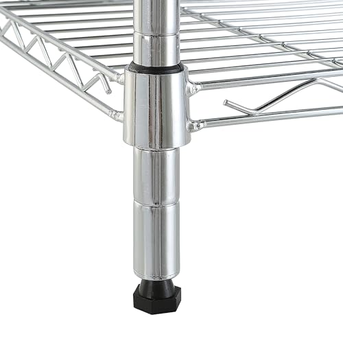 3-Shelf Adjustable Steel Wire Rack Shelving, Black X2975