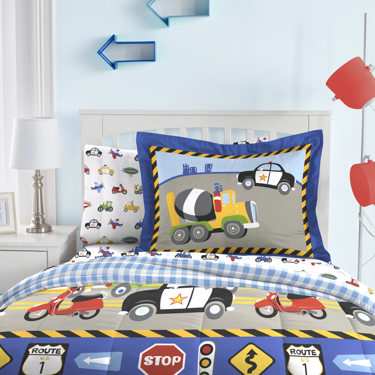 Twin 5 Piece Cotton Polyester Bed-in-a-Bag V921