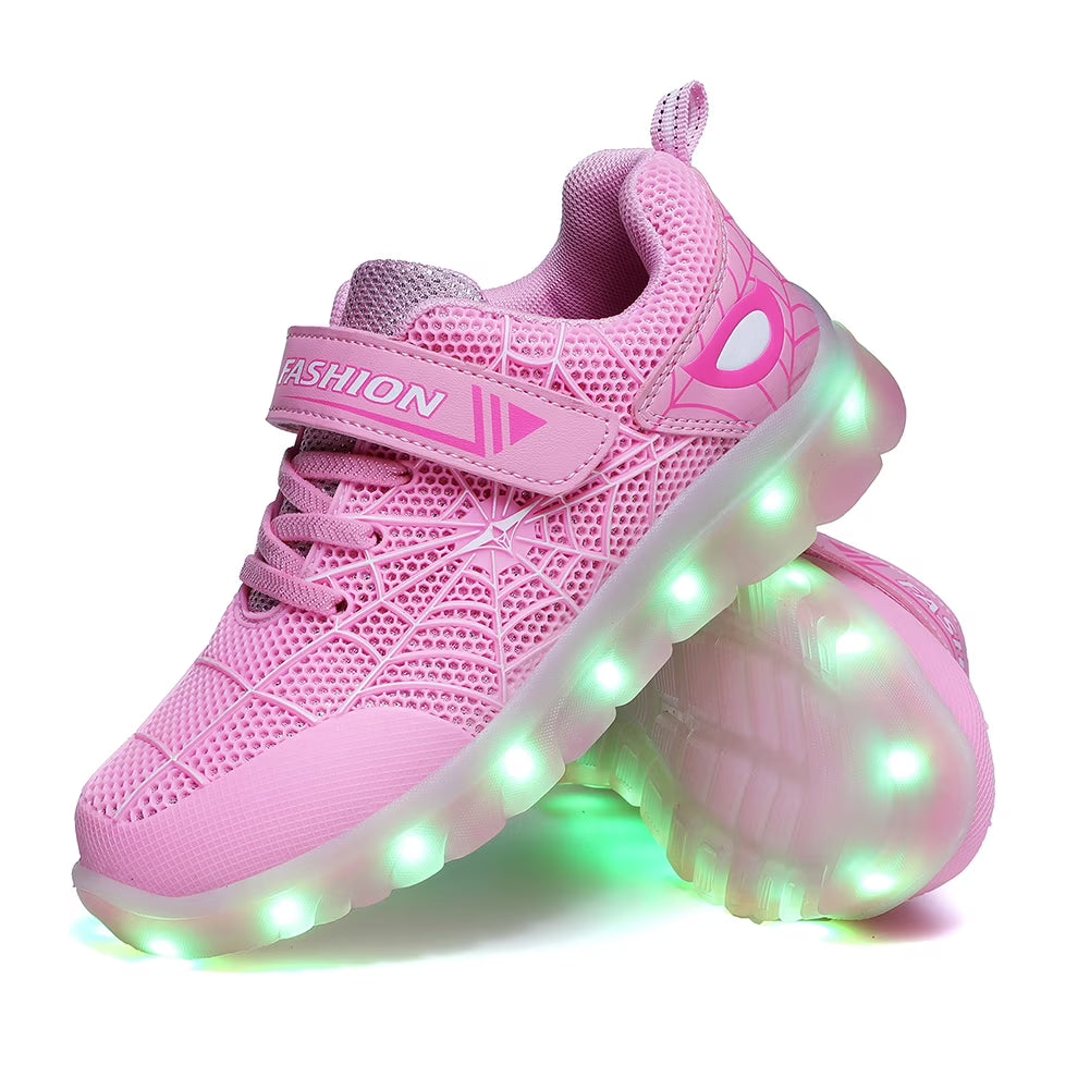 Light Up Shoes (Little Kid 12.5M, Pink/White) E88697