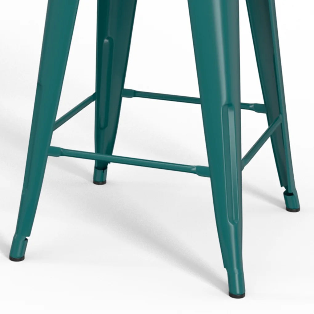 Industrial Counter Height Stool in Teal Blue J5371