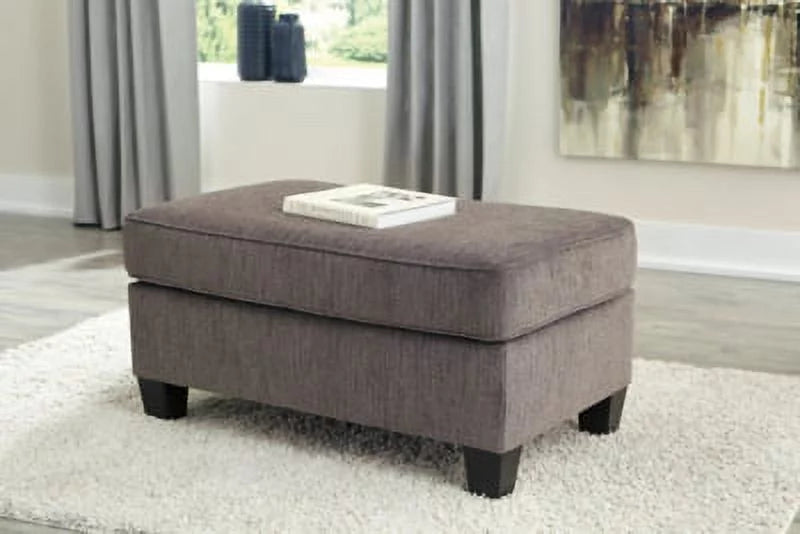 Chenille Slate Ottoman S89730