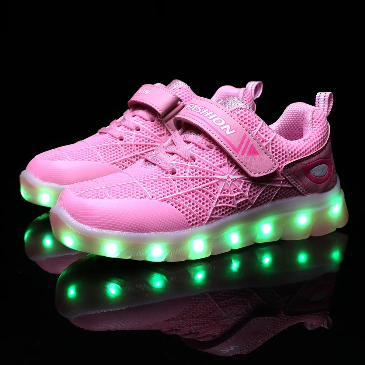Light Up Shoes (Little Kid 12.5M, Pink/White) E88697