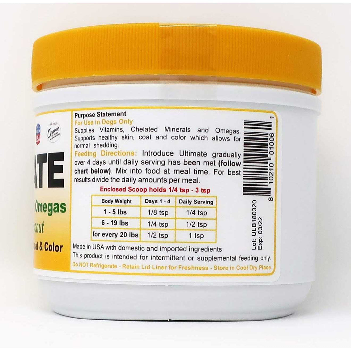 Dogzymes Ultimate for Best Skin/Coat with Organic Coconut - Pet Supplies online store U691971