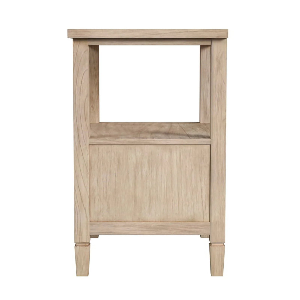 1 Drawer Cane and Wood Nightstand J8119