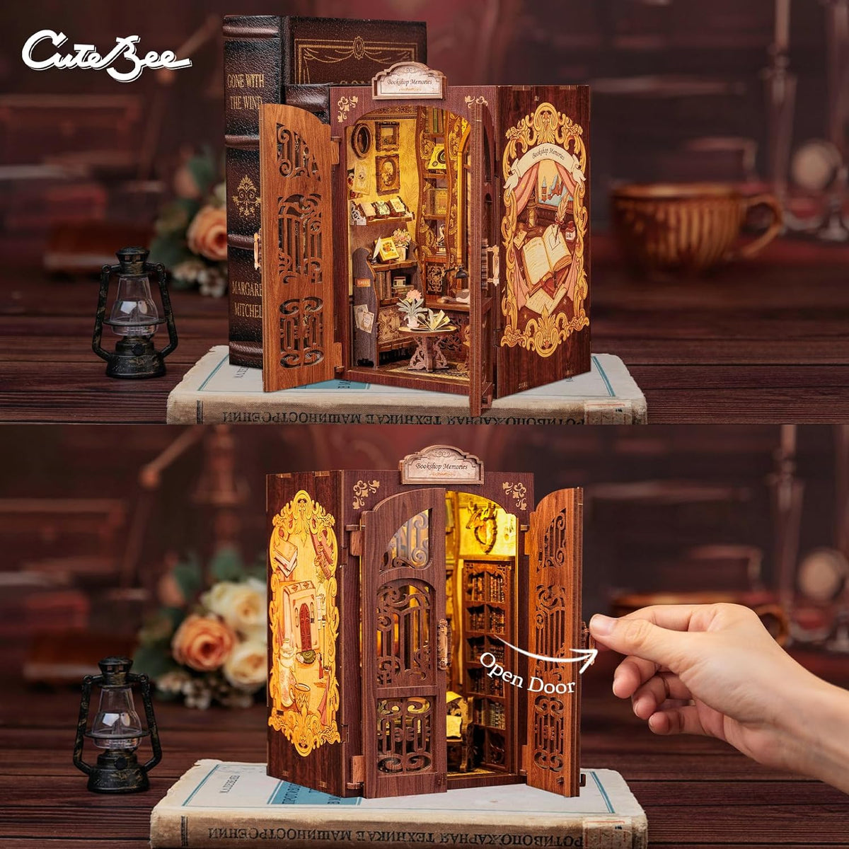 DIY Miniature House Book Nook Kit E206