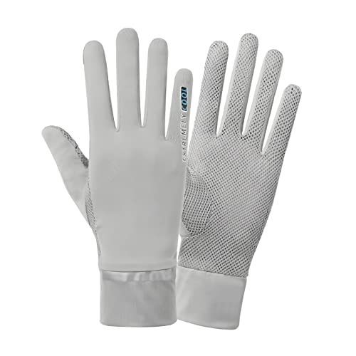 Ice Silk Sport Gloves UPF 50+ Quick-Dry Cooling Anti-Slip Cycling Gloves N733
